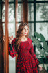 Red Leopard Smokey Dress